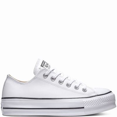 Férfi Converse Chuck Taylor All Star Platform Clean Leather Low-Top Tornacipő CO3781529 Fehér/Fekete